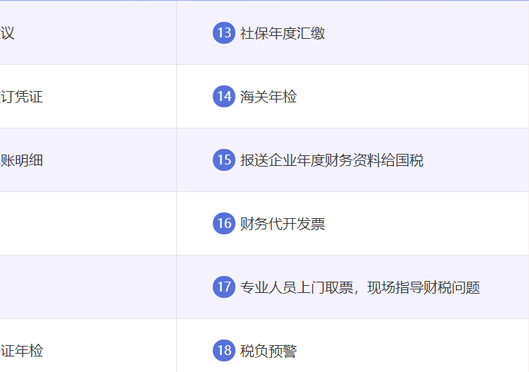 小美熊代辦自貿(mào)區(qū)代理記賬服務(wù)內(nèi)容
